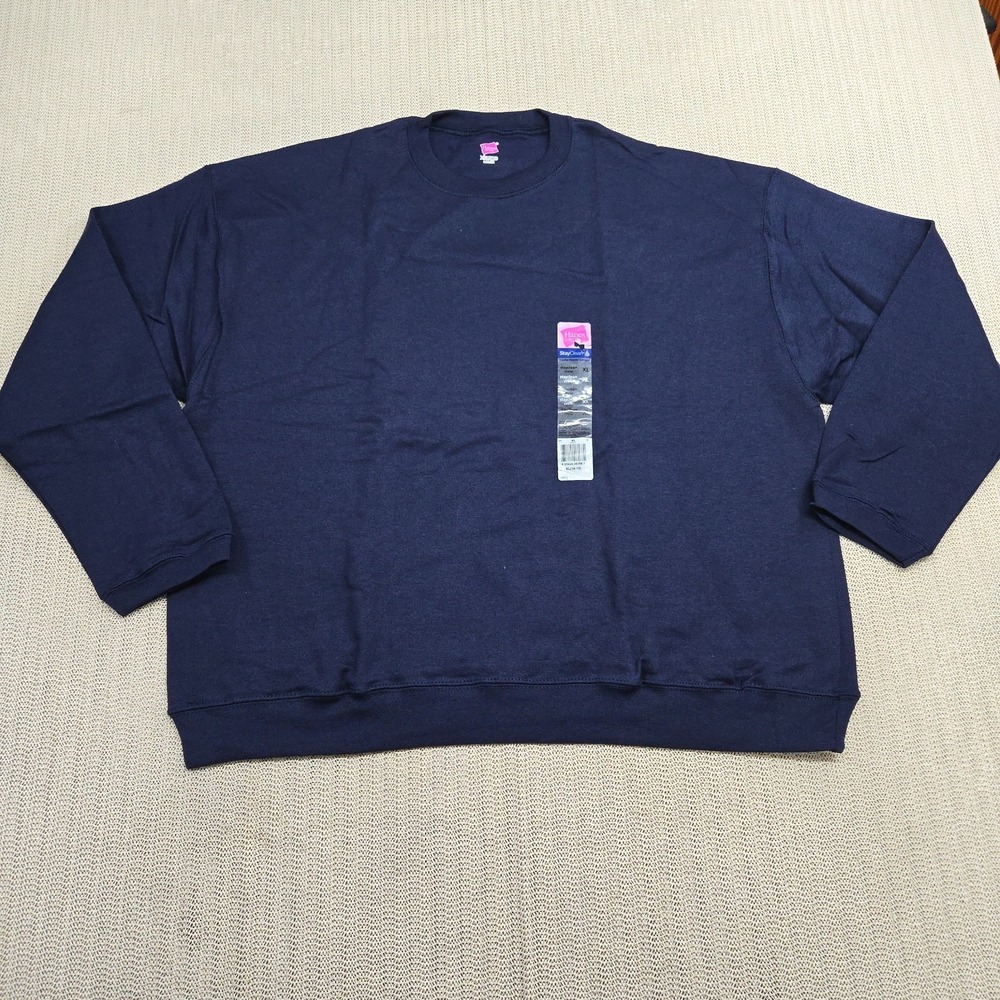 Vintageβ Hanes Sweatshirt Womens Extra Large Blue Crew Neck Pullover Y2K